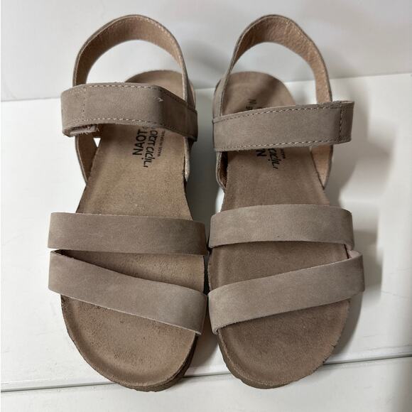 NAOT Kayla Nubuck Suede Wedge Women's Sandals Slingback Sz 36 = US 5-5.5 Wide - Picture 3 of 11